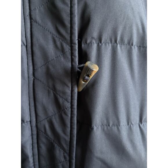 Lauren Ralph Lauren S Down Coat Jacket Navy Puffer Toggles Faux Fur Hood - Picture 4 of 9